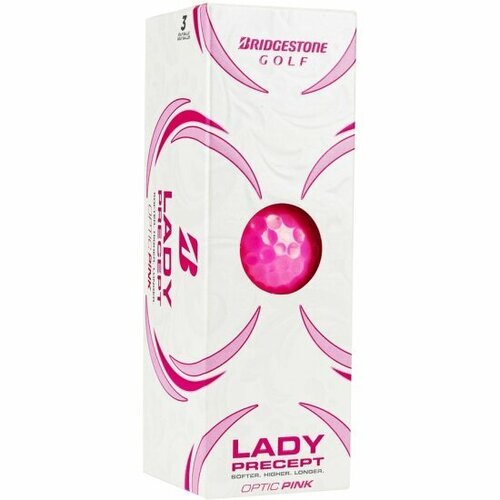 Мяч для гольфа Bridgestone Lady Precept, BGB1LPX, 3 шт/уп, розовый