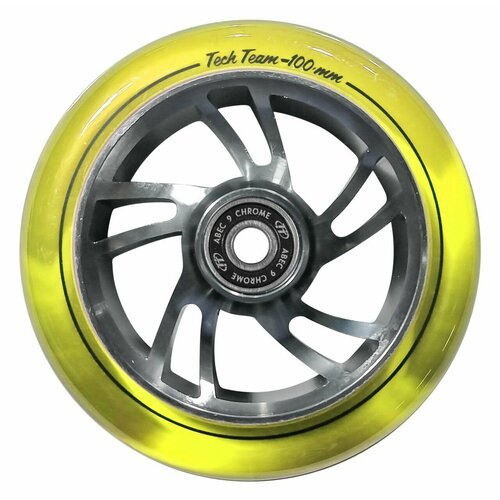 Колесо для самоката X-Treme 100*24мм Wind2, yellow transparent