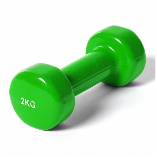 B35016 Гантель виниловая 'York' 2.0 кг (зеленая)