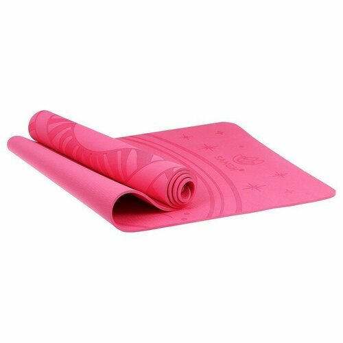 Коврик для йоги Sangh Sun, 183х61х0,6 см, цвет розовый