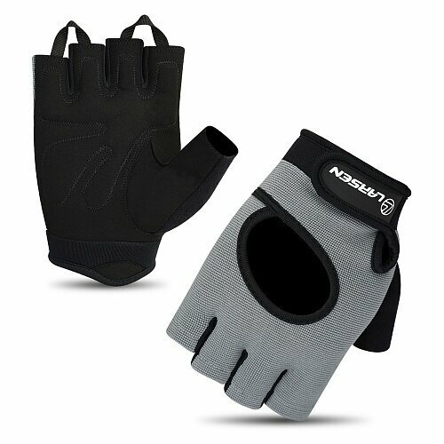 Перчатки для фитнеса Larsen 16-8344 black/grey XL