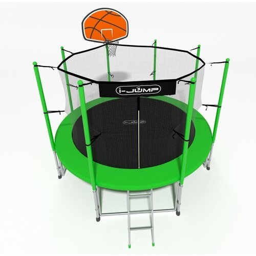 I-jump Батут I-JUMP Basket с внутренней сеткой 8ft (green)