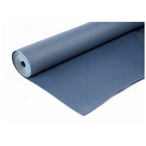 Коврик для йоги и фитнеса RamaYoga Yin-Yang Light, синий, размер 185 x 60 х 0,3 см