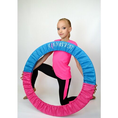 Чехол для обруча гимнастического GYMNASTICS (75-90см) голубой-розовый