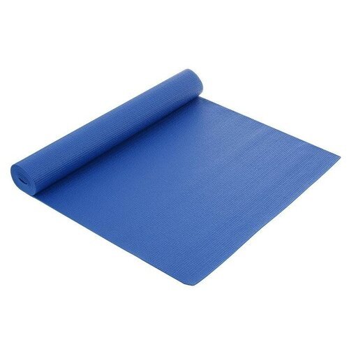 Коврик для йоги 173 х 61 х 0,4 см, цвет темно-синий