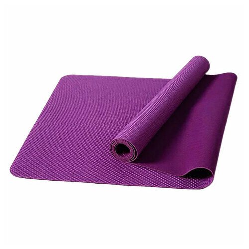 Коврик для йоги каучуковый 2 мм (фиолетовый)