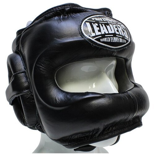 Шлем боксерский LEADERS LS с бампером черный, S/M