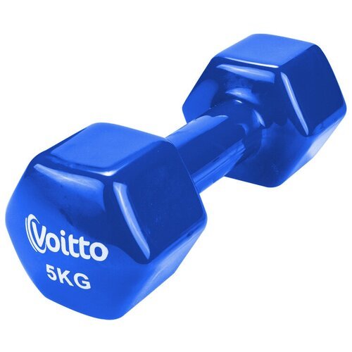 Гантель для фитнеса виниловая Voitto 5 кг