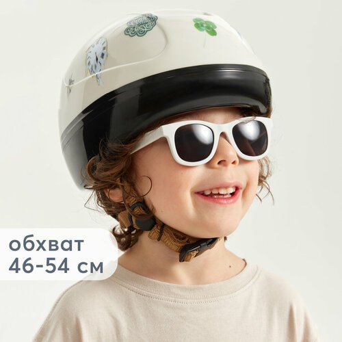 50003, Шлем детский защитный Happy baby 'STONEHEAD' от 1 до 6 лет, размер S, обхват головы 46-54 см, белый