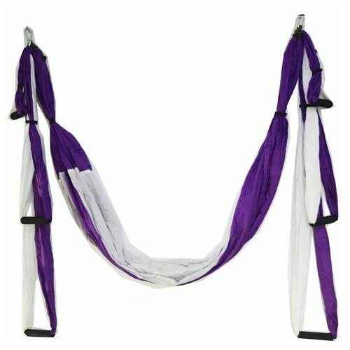 Гамак для йоги с креплениями цвет: фиолетовый YJ-008