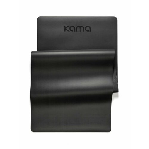 Коврик Nonslip для йоги и фитнеса Kama, полиуретан+каучук, черный