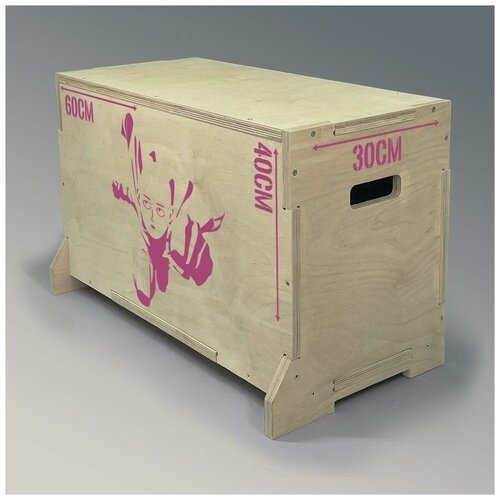 Плиобокс, опора для прыжков универсальный с розовым принтом Аниме_ one punch man - 156
