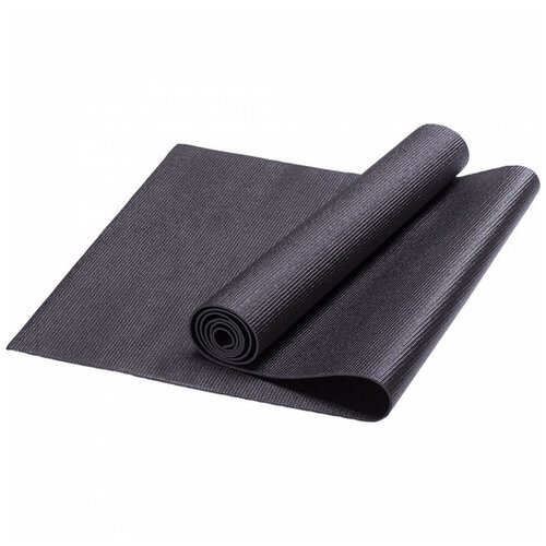 HKEM112-04-BLK Коврик для йоги, PVC, 173x61x0,4 см (черный)
