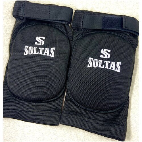 SOLTAS Наколенники защитные с липучками, 1 пара, черные L