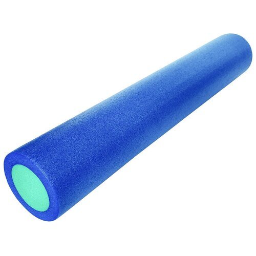 Ролик для йоги полнотелый 2-х цветный (сине/зеленый) 91х15см.