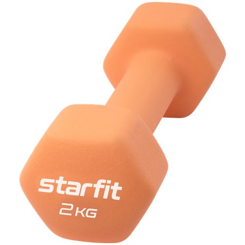 Набор гантелей неразборных Starfit Core DB-201, неопрен оранжевый