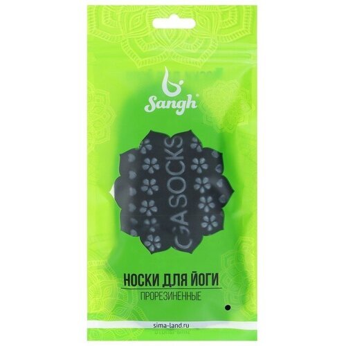 Носки для йоги ТероПром 9378633 Sangh, размер 36-39, цвет черный