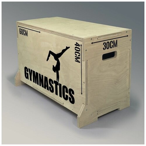 Плиобокс, опора для прыжков универсальный с черным принтом Gymnastics - 115