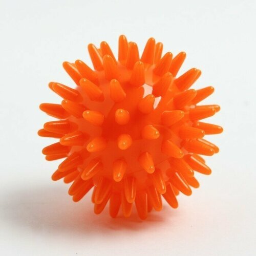 Мяч массажный, диаметр 6 см, цвет оранжевый, Крошка Я