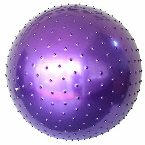 Мяч КНР для фитнеса, фиолетовый, с пупырышками, 65 см, в пакете (141-21-63)