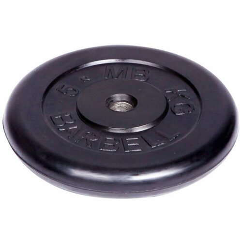 Диск обрезиненный Barbell d 31 мм черный 5,0 кг atletудалить ПО задаче
