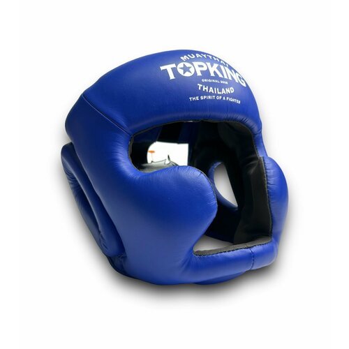 Шлем для тайского бокса Top King Head Guard 'Full Coverage' blue XL