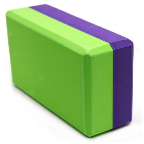 Блок для йоги Sportex B26353 фиолетово/зеленый