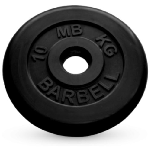 10 кг диск (блин) MB Barbell (черный) 50 мм.