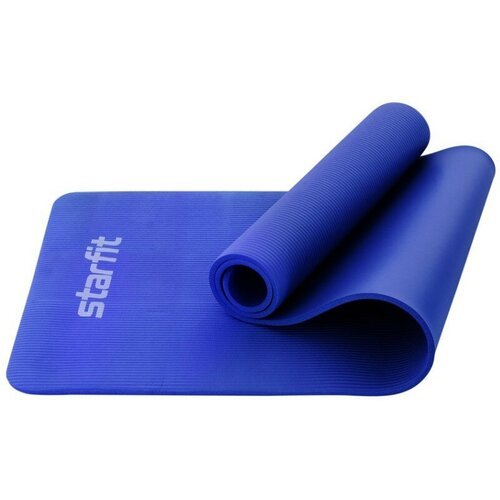 Коврик для йоги и фитнеса, STARFIT, FM-301 NBR, 1,2см, 183x61см, темно-синий