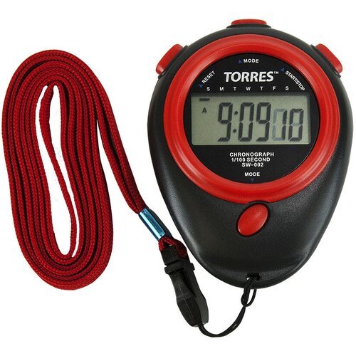 Электронный секундомер TORRES SW-002 черный/красный