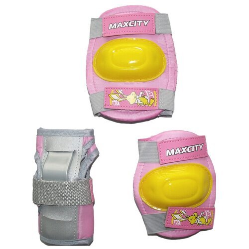 Товар для детей MaxCity Little Rabbit (набор роликовой защиты), размер М, розовый