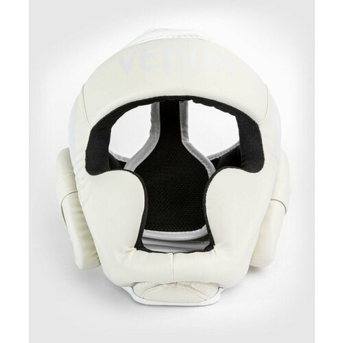 Боксерский шлем full face, фул фейс с защитой скул и подбородка шлем Venum Elite - White