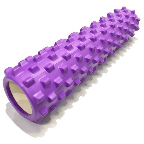 Ролик массажный для йоги Coneli Yoga Wolf tooth 45x14 см фиолетовый