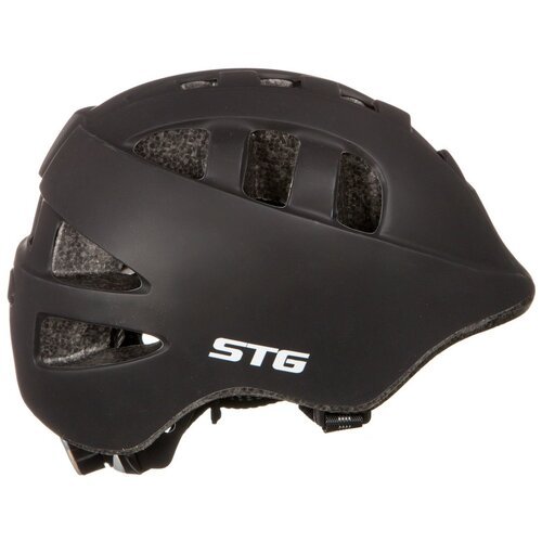Шлем STG MA-2-B M(52-56см) чёрный с фонариком в застёжке