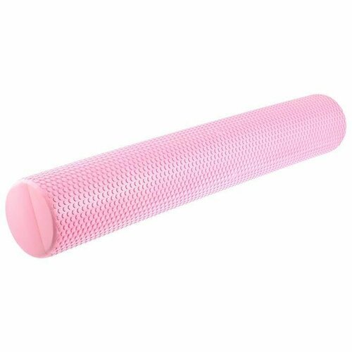 Ролик для йоги и пилатеса (роллер массажный) 90 см х 14 см Розовый