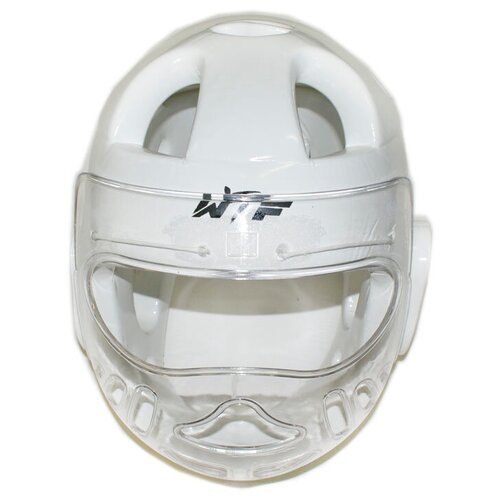 Шлем для тхеквондо/ шлем для единоборств ZTT с маской. Размер XL. Цвет: белый.