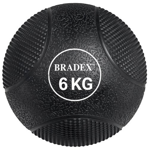 Медбол Bradex / Мяч для фитнеса, слэмбол, резиновый / Медицинбол для кроссфита и спорта, 6 кг