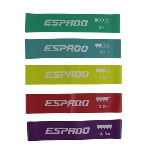 Эспандер-лента латекс ESPADO ES2611С в сумке (Набор 5шт)
