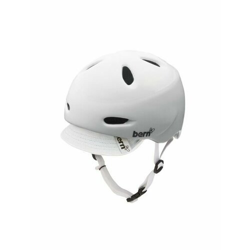 Защитный шлем Bern BERKELEY GLOSS VISOR WHITE для велосипеда и скейта женский, размер M, белый(VW3GWV)