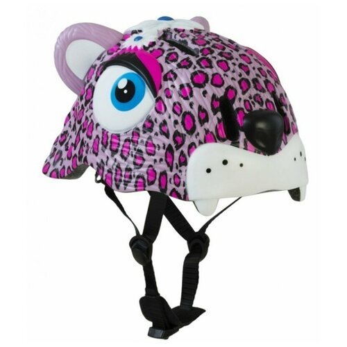 Шлем защитный Crazy Safety, Леопард 2017, S, розовый