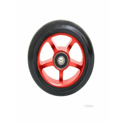 Колесо для трюка - PW 370 R, 10 см, ABEC 9, черно-красное