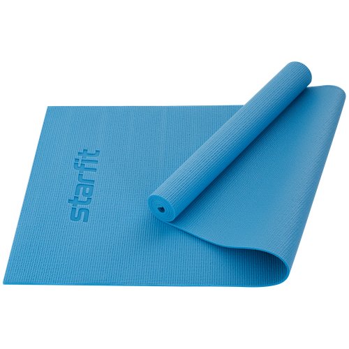 Уценка коврик для йоги и фитнеса Starfit Fm-101, Pvc, 173x61x0,5 см, синий пастель