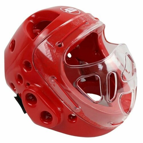 Шлем для тхеквандо с маской BoyBo красный, ВНТ45 (M)
