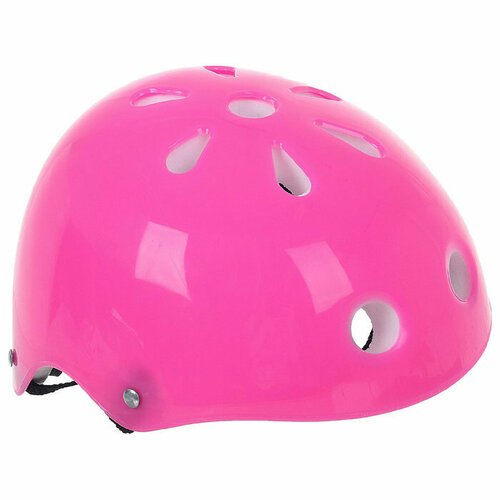 Шлем защитный детский ONLYTOP OT-S507, обхват 55 см, цвет розовый (комплект из 2 шт)