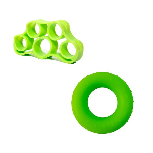 Набор эспандеров резиновых для кисти и пальцев рук, зеленый