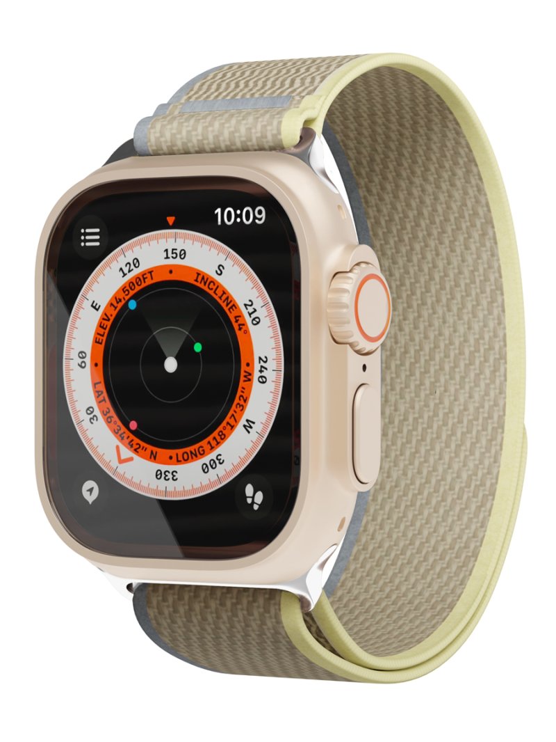 Ремешок нейлоновый Trail Band VLP для Apple Watch 42/44/45/49mm, бежевый-желтый