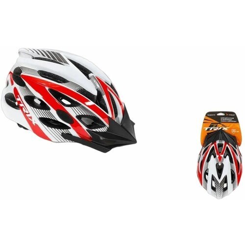 Велосипедный шлем кросс-кантри TRIX, M (57-58см), красно-белый, (HL-TX-20-M-RWH)