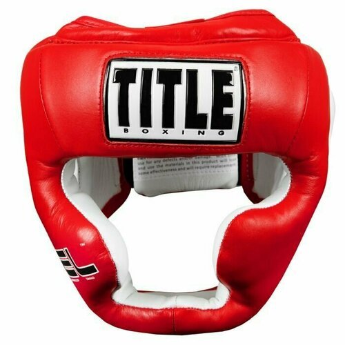 Шлем боксерский TITLE GEL World Full Face Training Headgear, размер M, красный