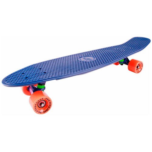Скейтборд, пенни борд, скейтборд для детей, синего цвета с красными колесами