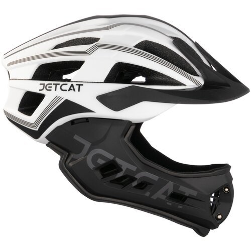 Шлем - JETCAT - Race - размер 'M' (53-58см) - White/Black - FullFace - защитный - велосипедный - велошлем - детский